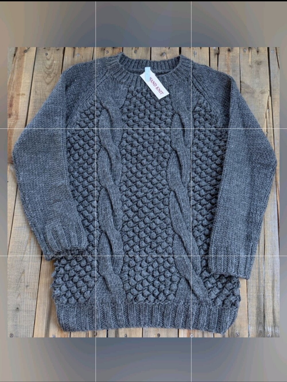 Vintage N.W.T. Mossimo Supply Co. Hand knit Cable Link sweater  men's Size 2XL